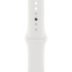 Apple Watch SE 2 GPS + Cellular 44mm Silver Aluminum Case with White Sport Band - M/L (MNU63)