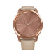Garmin Vivomove Luxe 18K Rose Gold PVD Stainless Steel w. Light Sand Italian Leather B. (010-02241-01)