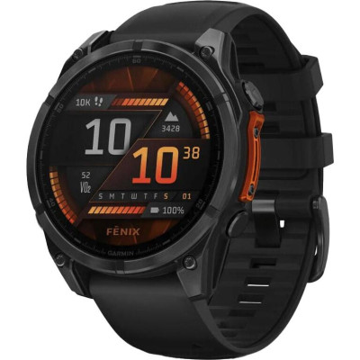 Garmin Fenix 8 51mm AMOLED Slate Gray with Black Silicone Band (010-02905-00)