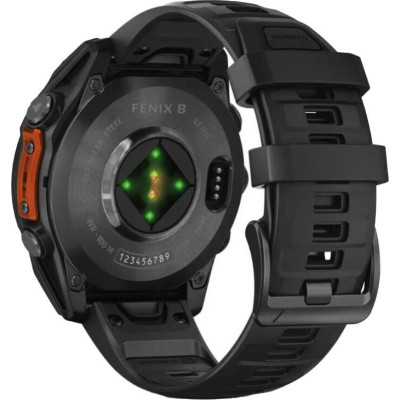 Garmin Fenix 8 51mm AMOLED Slate Gray with Black Silicone Band (010-02905-00)