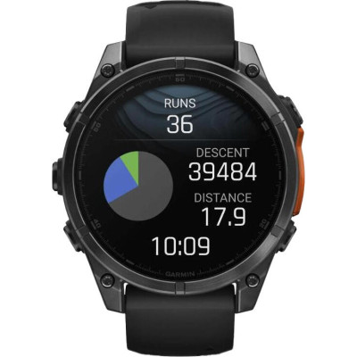 Garmin Fenix 8 51mm AMOLED Slate Gray with Black Silicone Band (010-02905-00)