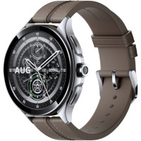 Xiaomi Watch 2 Pro Bluetooth Silver Case with Brown Leather Strap (BHR7216GL)