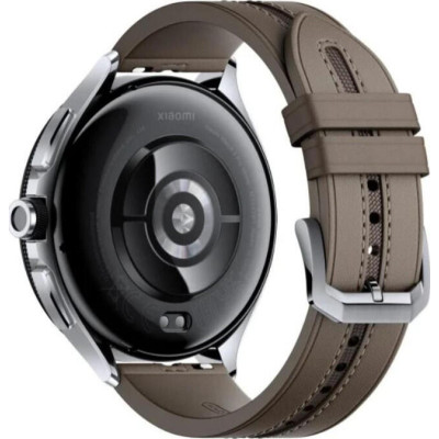 Xiaomi Watch 2 Pro Bluetooth Silver Case with Brown Leather Strap (BHR7216GL)