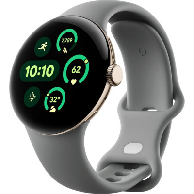 Google Pixel Watch 3 41 mm LTE Champagne Gold Aluminum Case/Hazel Active Band