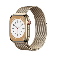 Apple Watch Series 8 GPS + Cellular 45mm Gold S. Steel Case w. Milanese Loop Gold (MNKP3/MNKQ3)