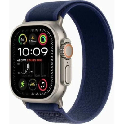 Apple Watch Ultra 2 GPS + Cellular 49mm Natural Titan. Case w. Blue Trail Loop - S/M (MX4J3)