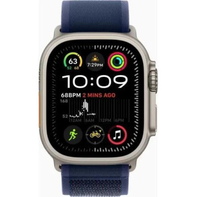Apple Watch Ultra 2 GPS + Cellular 49mm Natural Titan. Case w. Blue Trail Loop - S/M (MX4J3)