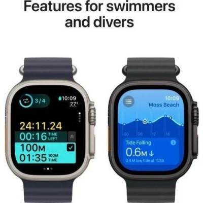 Apple Watch Ultra 2 GPS + Cellular 49mm Natural Titan. Case w. Blue Trail Loop - S/M (MX4J3)