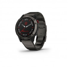 Garmin Fenix 6 Pro Solar Titanium Carbon Gray Dlc With Titanium Dlc Band (010-02410-23/22)