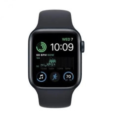 Apple Watch SE 2 GPS 44mm Midnight Aluminum Case w. Midnight S. Band M/L (MNTG3)