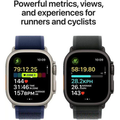 Apple Watch Ultra 2 GPS + Cellular 49mm Natural Titan. Case w. Tan Alpine Loop - Small (MX4E3)