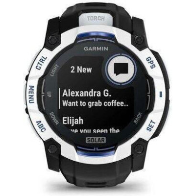 Garmin Instinct 3 50mm Solar Whitestone with Black Band (010-02935-03/43)