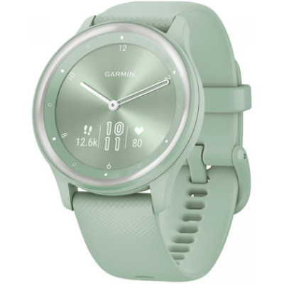 Garmin Vivomove Sport Cool Mint Case and S. Band w. Silver Accents (010-02566-03)