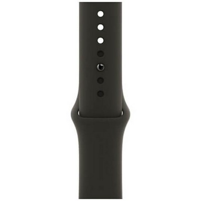 Apple Watch Series 6 GPS + Cellular 44mm Graphite Stainless Steel Case with Black Sport Band (M07Q3, M09H3)