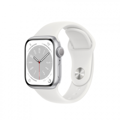 Apple Watch Series 8 GPS 41mm Silver Aluminum Case with White S. Band (MP6K3, MP6L3)