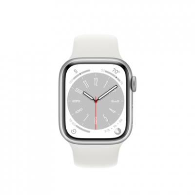 Apple Watch Series 8 GPS 41mm Silver Aluminum Case with White S. Band (MP6K3, MP6L3)