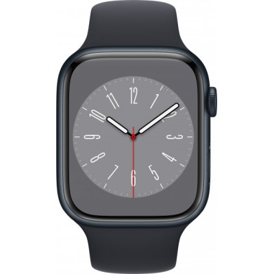 Apple Watch Series 8 GPS 45mm Midnight Aluminum Case w. Midnight Sport Band (MNP13)