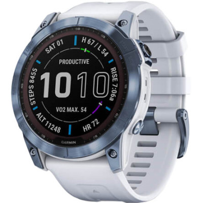 Garmin Fenix 7X Sapphire Solar M. Blue DLC Titanium w. Whitestone Band (010-02541-14/15)