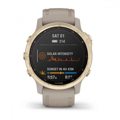 Garmin Fenix 6S Pro Solar Edition Light gold with light sand band (010-02409-11)