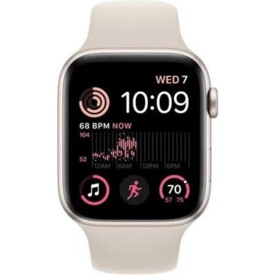 Apple Watch SE 2 GPS + Cellular 44mm Starlight Aluminum Case with Starlight Sport Band (MNPW3)