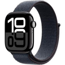 Apple Watch Series 10 GPS 42mm Jet Black Aluminum Case w. Ink Sport Loop (MWWG3)