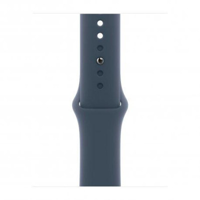 Apple Watch SE 2 GPS + Cellular 40mm Silver Aluminum Case with Storm Blue Sport Band - S/M (MRGH3)