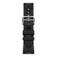 Apple Watch Hermes Series 9 GPS + Cellular, 41mm Silver Stainless Steel Case with Noir Kilim Single Tour (MRQ43 + MTHT3)
