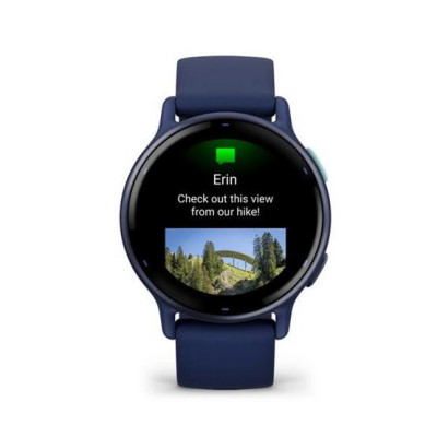 Garmin vivoactive 5 Металевий Navy Aluminum Bezel with Navy Case and Silicone Band (010-02862-12)