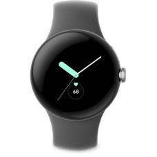 Google Pixel Watch LTE Polished Silver Case/Charcoal Active Band