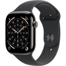 Apple Watch Series 11 GPS + Cellular 46mm Slate Tit. Case w. Black S. Band - M/L (MFD14)