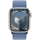 Apple Watch Series 9 GPS + Cellular 45mm Silver Aluminum Case with Winter Blue Sport Loop (MRMJ3)