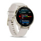 Garmin Venu 3s Soft Gold Stainless Steel Bezel with Ivory Case and Silicone Band (010-02785-54)
