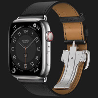 Apple Watch Series 8 45mm Silver Stainless Steel with Single Tour Deployment Buckle (MNNT3 + MKGG3)