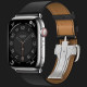 Apple Watch Series 8 45mm Silver Stainless Steel with Single Tour Deployment Buckle (MNNT3 + MKGG3)