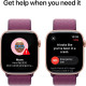 Apple Watch Series 10 GPS 46mm Rose Gold Aluminum Case w. Plum Sport Loop (MWWV3)