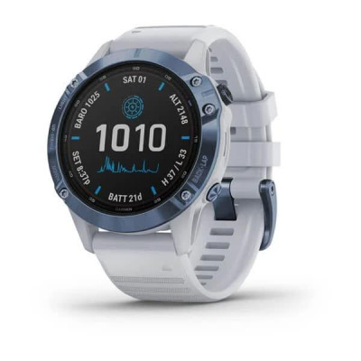 Garmin Fenix 6 Pro Solar Edition Mineral Blue with Whitestone Band (010-02410-19/18)