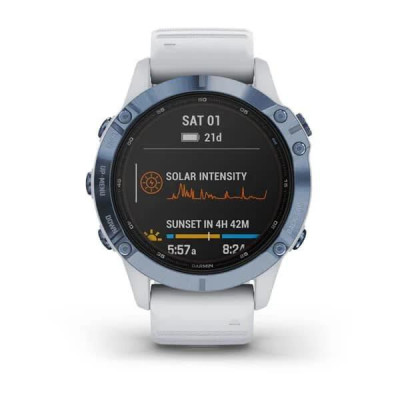 Garmin Fenix 6 Pro Solar Edition Mineral Blue with Whitestone Band (010-02410-19/18)