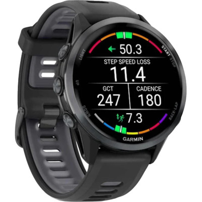 Garmin Forerunner 970 Carbon Gray DLC Titanium Black Case w. Black/Translucent Band (010-02969-00/10/60)