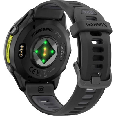 Garmin Forerunner 970 Carbon Gray DLC Titanium Black Case w. Black/Translucent Band (010-02969-00/10/60)