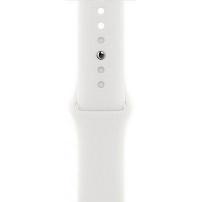 Apple Watch Series 8 GPS 45mm Silver Aluminum Case with White S. Band - S/M (MP6P3/MP6T3)