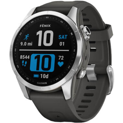 Garmin Fenix 7S Silver with Graphite Band (010-02539-00/01)
