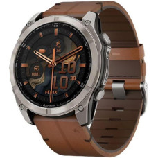 Garmin Fenix 8 51mm AMOLED Sapphire Carbon grey DLC w. Chestnut Leather Band (010-02905-40)