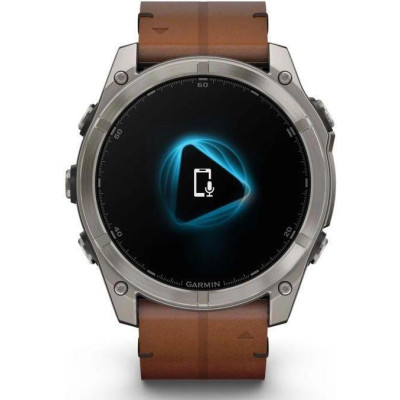 Garmin Fenix 8 51mm AMOLED Sapphire Carbon grey DLC w. Chestnut Leather Band (010-02905-40)