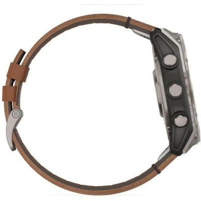 Garmin Fenix 8 51mm AMOLED Sapphire Carbon grey DLC w. Chestnut Leather Band (010-02905-40)