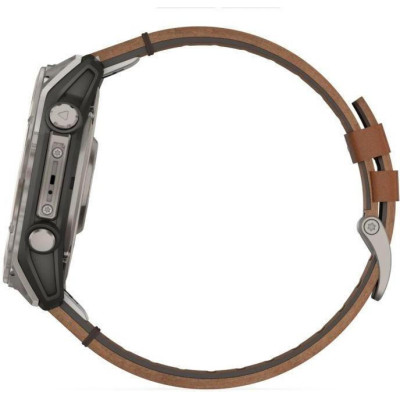 Garmin Fenix 8 51mm AMOLED Sapphire Carbon grey DLC w. Chestnut Leather Band (010-02905-40)