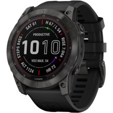 Garmin Fenix 7X Sapphire Solar Carbon Gray DLC Titanium with Black Band (010-02541-10/11)