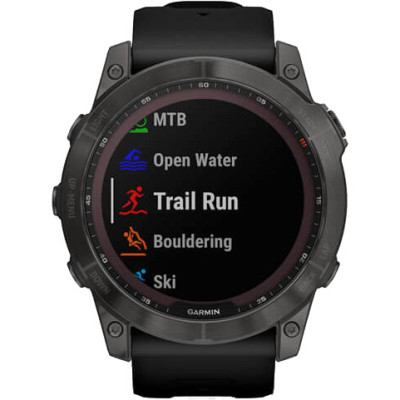 Garmin Fenix 7X Sapphire Solar Carbon Gray DLC Titanium with Black Band (010-02541-10/11)