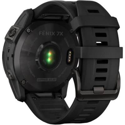Garmin Fenix 7X Sapphire Solar Carbon Gray DLC Titanium with Black Band (010-02541-10/11)