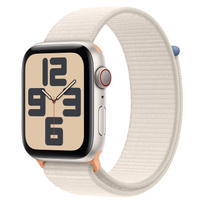 Apple Watch SE 2 GPS + Cellular 44mm Starlight Aluminum Case with Starlight Sport Loop (MRH13)