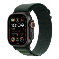 Apple Watch Ultra 2 GPS + Cellular 49mm Black Titan. Case w. Dark Green Alpine Loop - Large (MX4T3)